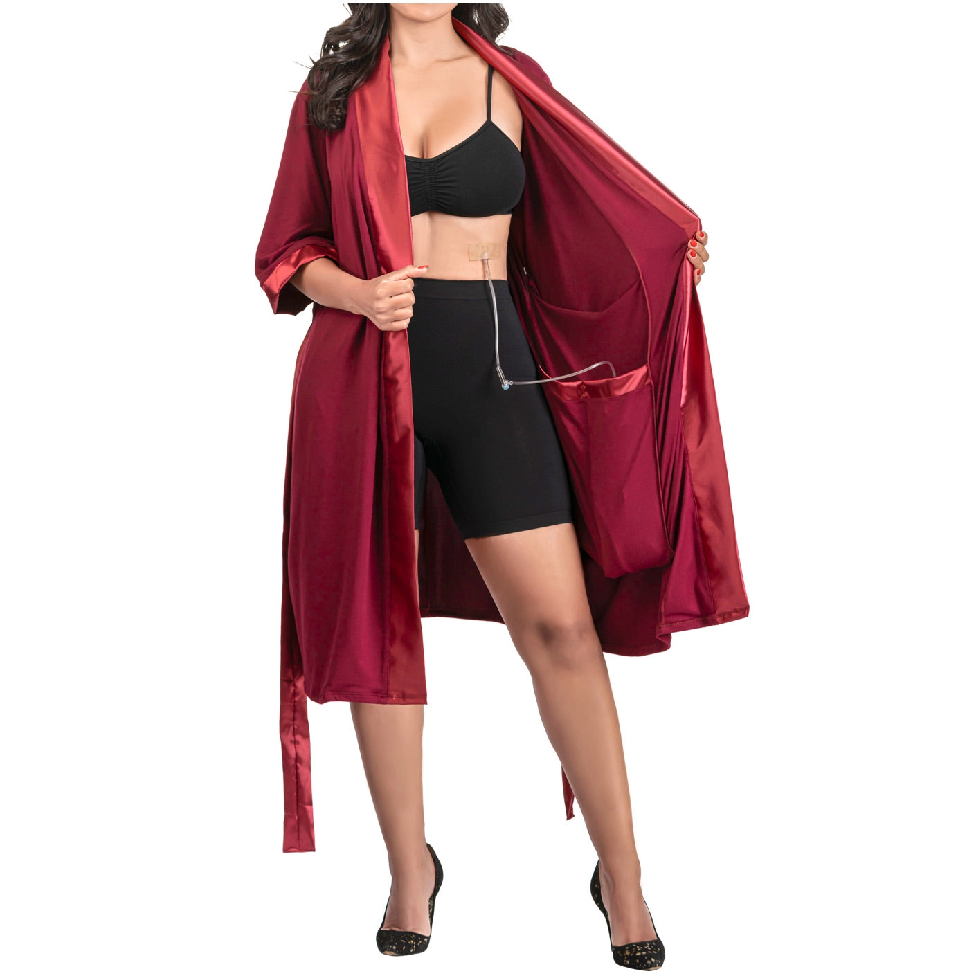 Be Shapy 401VINSM Women Surgical Recovery Robes Post Surgery Mastectomy Pajamas