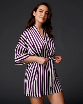 Berry Stripe Kimono
