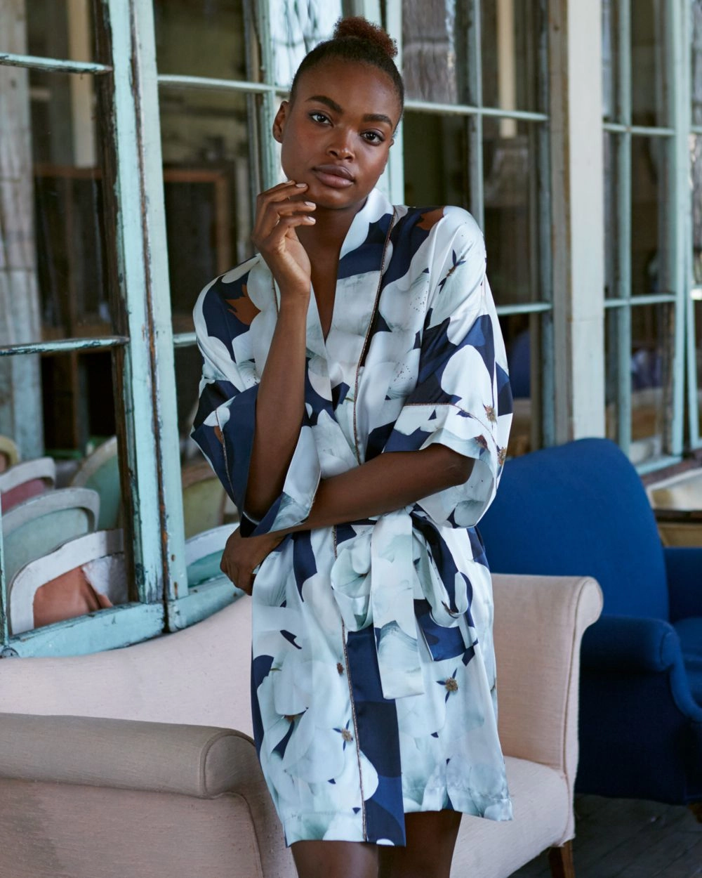 Camo Bloom Short Kimono