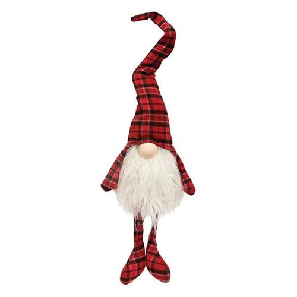 *Christmas Plaid Pajamas Dangle Leg Gnome