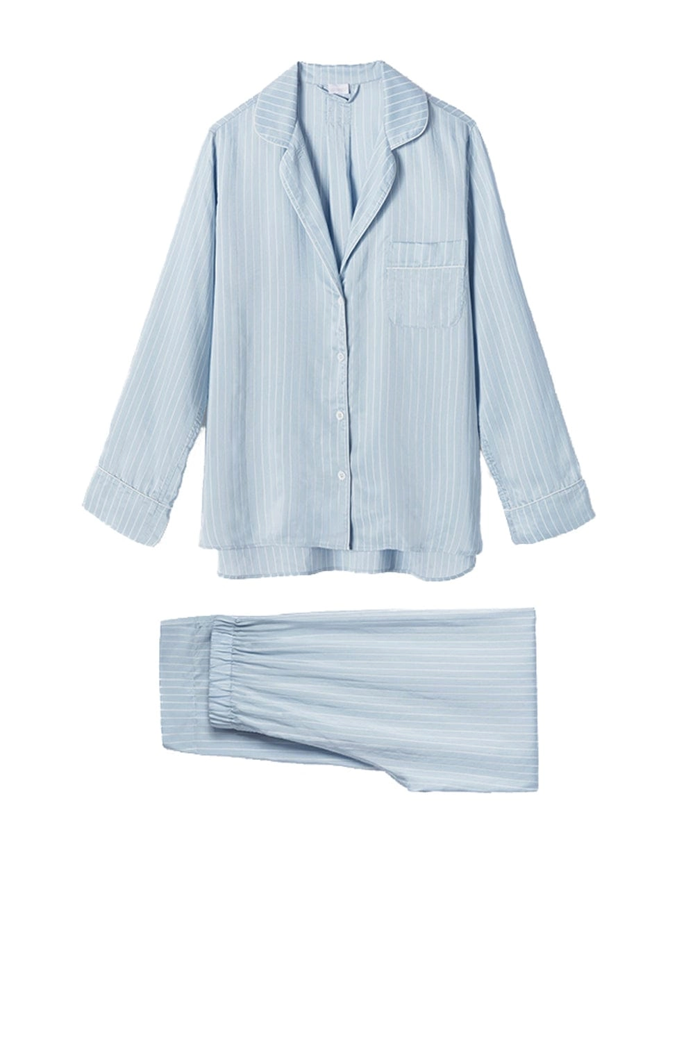 Feminine Stripes Pajama Long Set