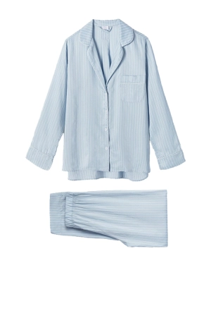 Feminine Stripes Pajama Long Set