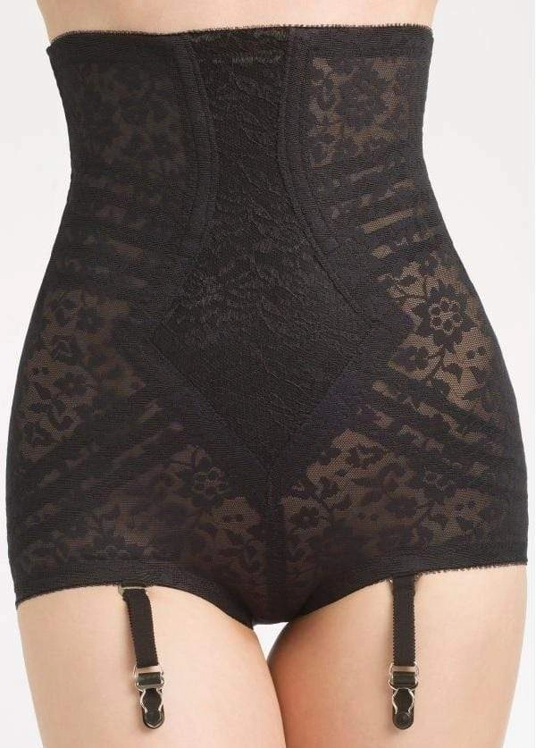 High Waist Extra Firm "No Roll" Panty Girdle with Detachable Garters | Style 6107