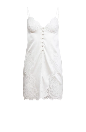 Lace Applique Mini Silk Slip