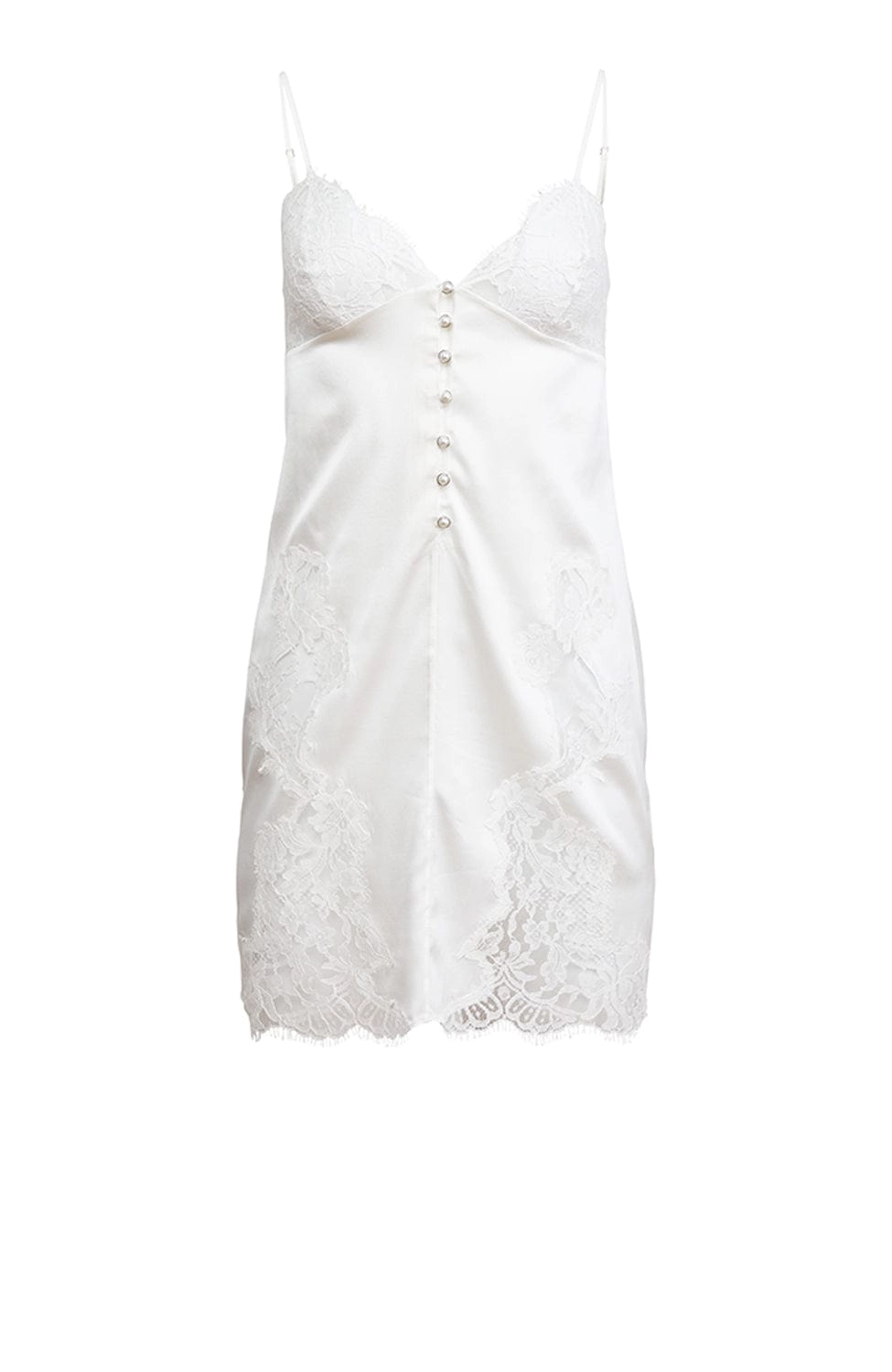 Lace Applique Mini Silk Slip