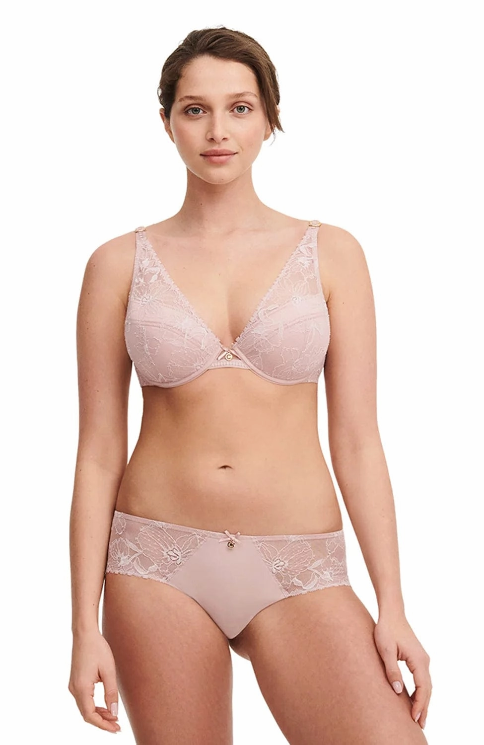 Orchids Push-Up Bra and Shorty Set