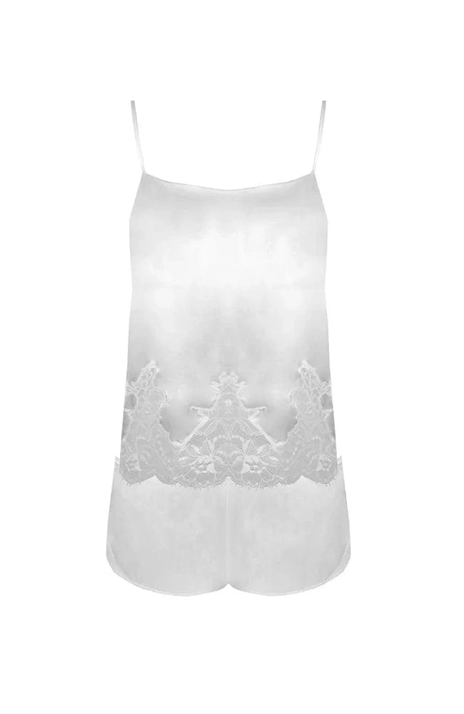 Signature White Lace Camisole and French Knicker Set