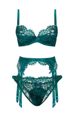 Solanna Bra, Suspender and Brief Set
